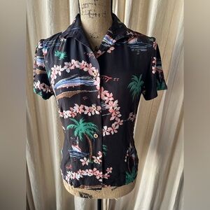 OP Ocean Pacific Vintage Hawaiian 1990’s Button Up Top